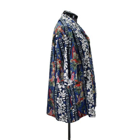 RJC Men’s Size 2XL Hawaiian Shirt Surf Tiki Luau Button Front - Picture 4 of 10